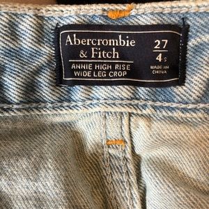 Abercrombie Annie High Ride Wide Leg Crop jean